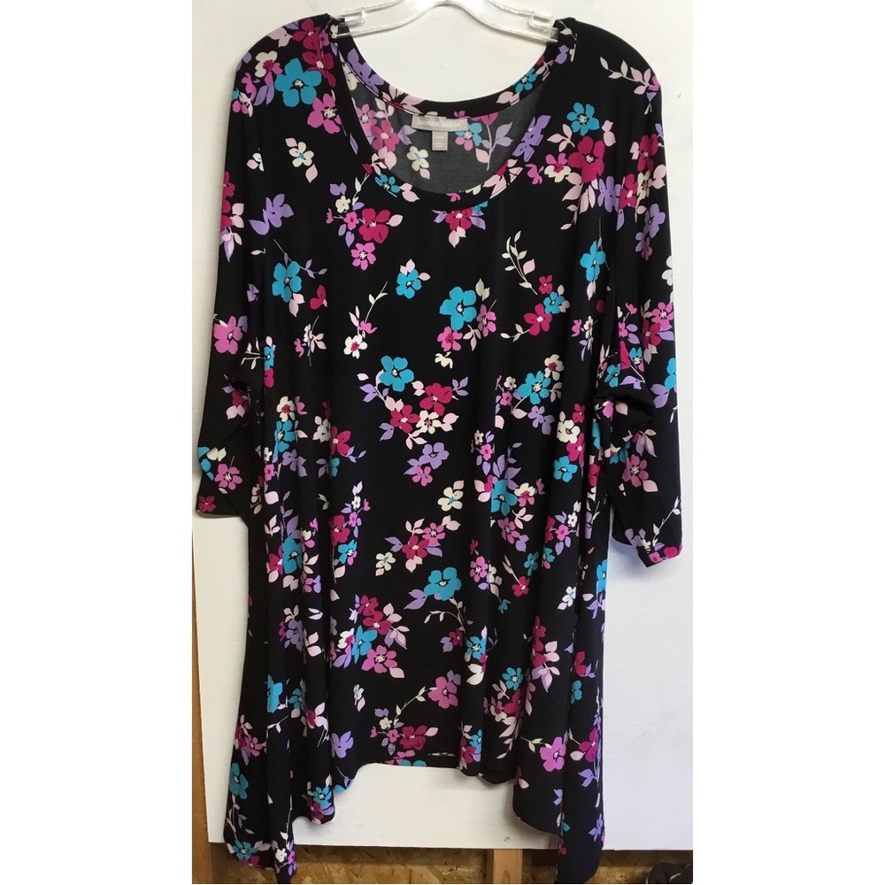 Ladies Plus Size 26/28 Woman Within Tunic With Asymmetrical Hem